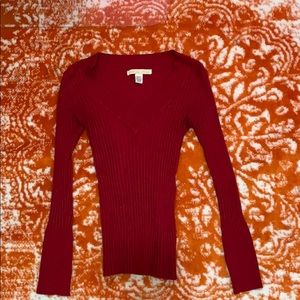 Slim fit knit long sleeve top